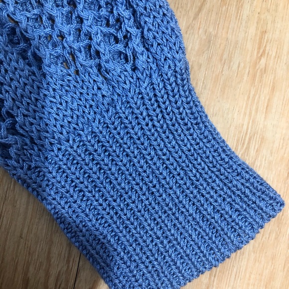 Loose Knit Long Sleeve Sweater Blue Size Large - Picture 7 of 9